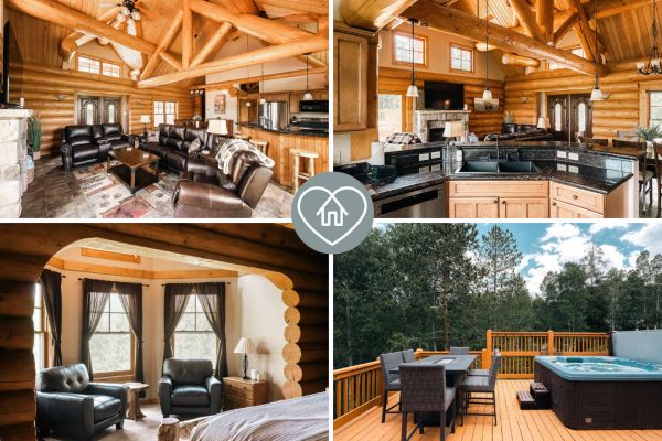 Ski, Hike, Relax – Log Cabin with Views + Hot tub